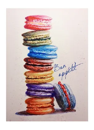 Декоративное настенное подвесное украшение керамика Макаруны (15х20) (40979) 2505124