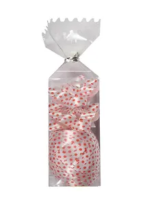 Набор для упаковки "Горох красный на белом", лента, бант 2шт