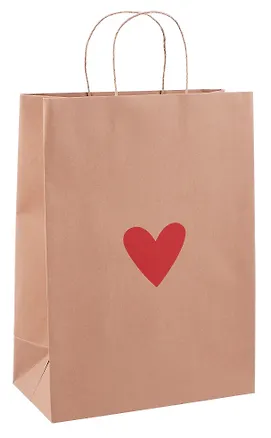 Пакет А4 38*18*15 "Сердечко" крафт 3128355