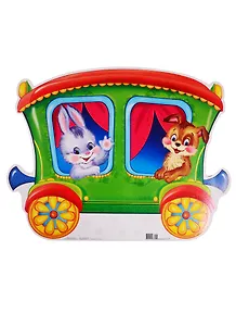 Плакат вырубной "Вагон со зверятами"