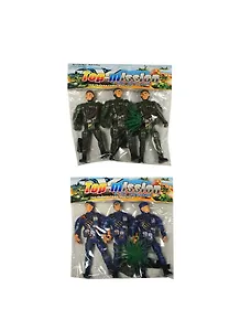 Набор пластмассовых игрушек 3 солдата и куст (0231) (15002105) (в ассорт.) (упаковка)