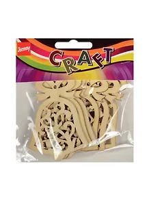 Деревянные заготовки в пакете с хедером, 6 шт, колокольчик