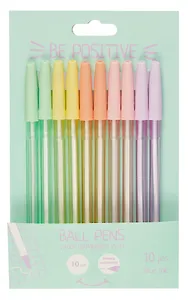 Ручки шариковые Be positive, синие 10 штук