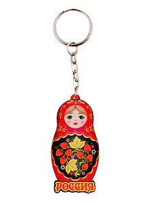 ГС Брелок Россия Матрешка вид 2 (дерево)