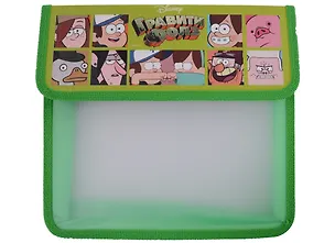 Папка для тетрадей А5 "Гравити Фолз" 2отд., пластик, липучка, инд.уп. 2901974