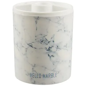 Стакан для пишущих принадлежностей "Серый мрамор" пластик