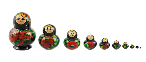 Матрешка-пузико 10 в 1, Цветы (12 см) 3042718 — 4