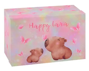 Коробка подарочная "Капибара с цветочком", 19*12.5*8 см