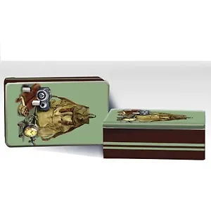 Сувенир, Феникс, Набор подарочный "Рюкзак путешественника", фляга 200мл + 2стопки, нержавеющая сталь