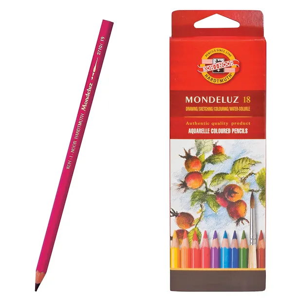 Карандаши цветные Koh-I-Noor, Mondeluz, акварельные 18 цветов 203118 — 2