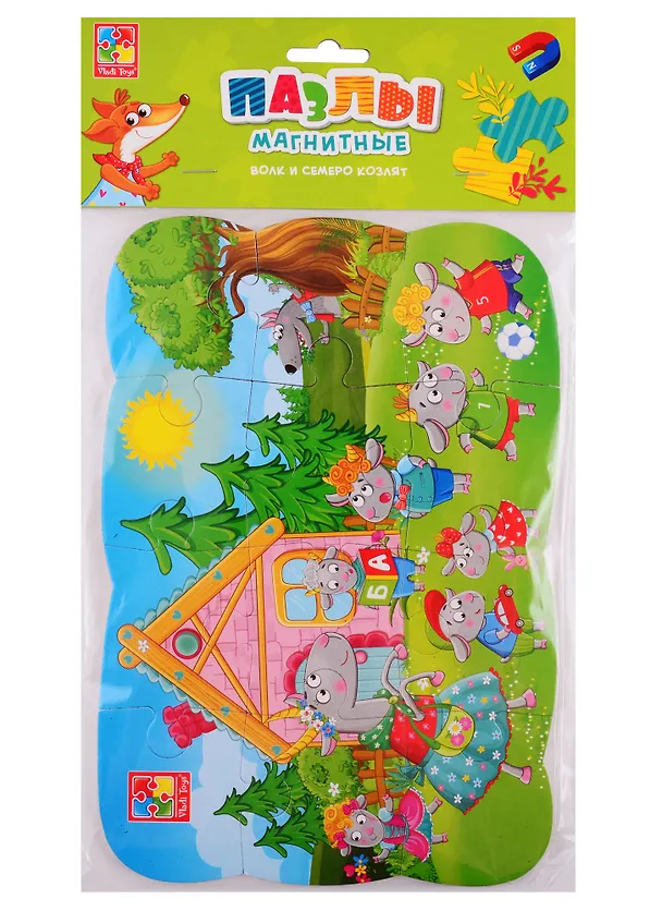 Пазлы на магните Vladi Toys Волк и семеро козлят 2789730 — 1