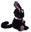 Мягкая игрушка Котик с бантом (Корниш рекс) (черный) (35см) (12-202602-MSHN9_1) — 3156899 — 3
