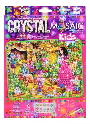 Набор для творчества ДАНКО-ТОЙС Crystal Mosaic Kids Белоснежка — 2796888 — 1