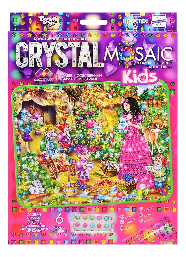 Набор для творчества ДАНКО-ТОЙС Crystal Mosaic Kids Белоснежка 2796888 — 1