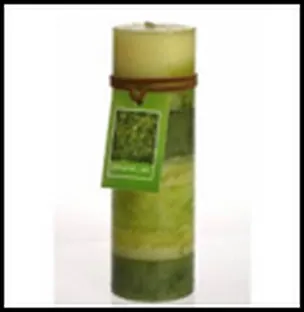 Свеча декоративная аромат. Зеленый чай+лайм (23407) (5х15см) 2300152