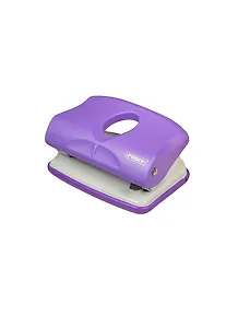 Дырокол 15 листов, фиолетовый неоновый, пластик, с линейкой, Proff