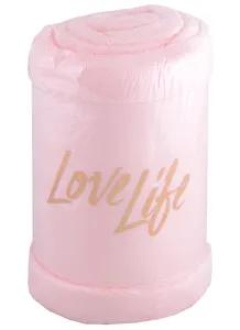 Плед светло-розовый (велсофт) (100х140)