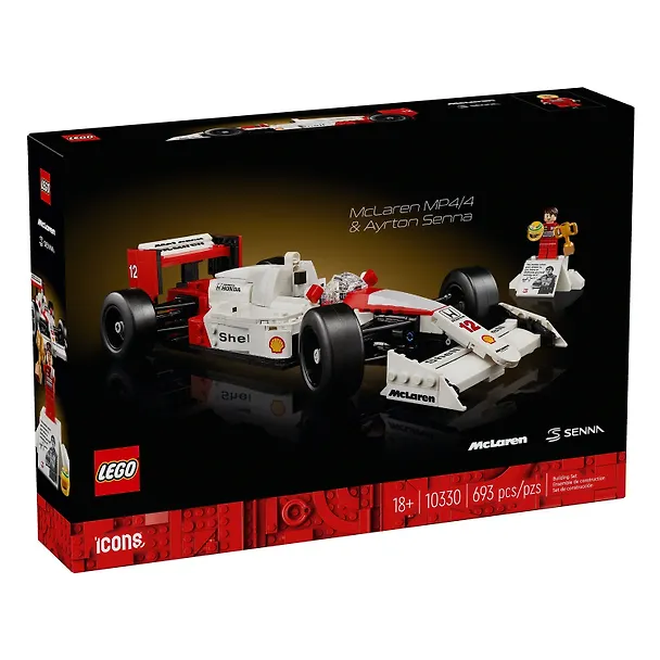 LEGO Icons: Гоночный автомобиль McLaren MP4/4 и Айртон Сенна, 693 детали (10330) 3139754 — 2