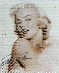 Картина  Мерилин Монро с автографом (14237)