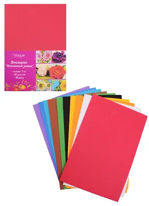 Набор для творчества, Tukzar, Набор фоамирана/пластичной замши, А4, толщина 1 мм, 10 цветов/10 листов 2600635