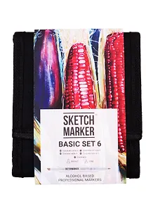 Маркеры 12цв "Basic 6" сумка-органайзер, Sketchmarker