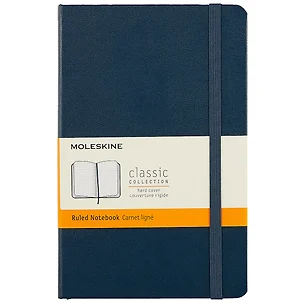 Книга для записей Moleskin Classic Medium, твёрдая обложка, синий, 120 листов, А6+ — 252055 — 1