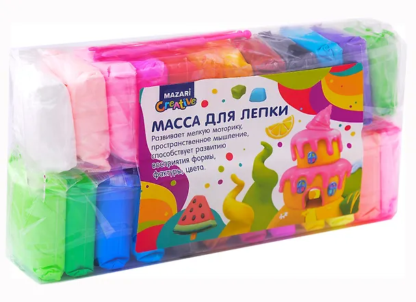 Mасса для лепки, 24 цвета (13 г.) (+3 стека) 2953961 — 1