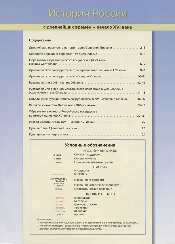 Книга История России с древнейших времен до начала XVI века. 6 класс. Атлас с контурными картами и заданиями (Сергей Колпаков) — 2