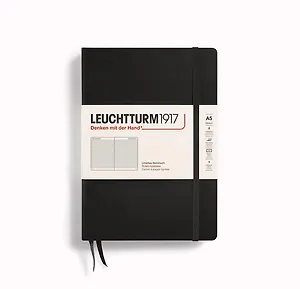 Книга для записей A5 125л лин. "Classic" тв.обл., черный, Leuchtturm1917