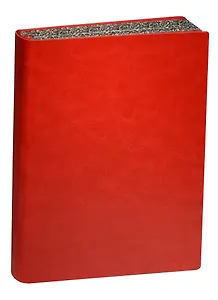 Ежедневник недат. А6 160л "Сариф" красный, кожзам, мягк. переплет, тонир.блок, цветной срез, ляссе, Escalada