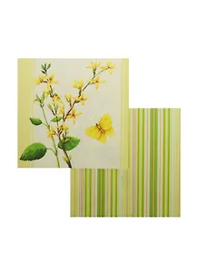 Набор салфеток для декупажа СимфонияПолоски зеленый (10/9000024724570) (Партнер Ай Ди)