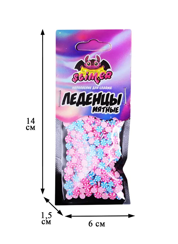Наполнение для слайма Мятные леденцы микс  ТМ Slimer, пластик 2823766 — 2