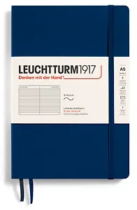 Книга для записей A5 61л лин. "Classic" мягк.обложка, цвет синий неви, Leuchtturm1917