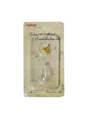 Набор стеклянный кулон-капля Золото (SCB24001014) (18х30мм) (ScrapBerry`s) (блистер) 2439937