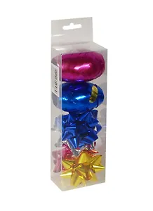 Набор для упаковки "Классик" лента 2шт (син., фиол.), бант 4шт (син., фиол., желт., сер.)