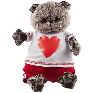 Мягкая игрушка Басик в футболке с сердцем (30 см) (Ks30-139) 2784691