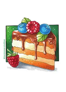 Вкусный блокнот: Кусочек торта