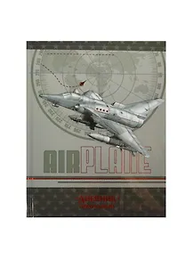 Дневник шк. "ВОЕННЫЙ САМОЛЕТ" 7БЦ, объем. аппликация под мат. пл., тисн.красн.фольгой, универс.шпаргалка, Феникс