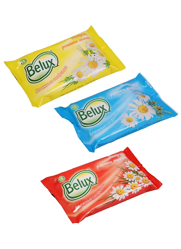 Влажные освежающие салфетки «BELUX mix», 15 шт, 15х20 см 234760 — 2