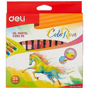 Пастель масляная ColoRun 24цв к/к, DELI