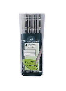 Ручки капиллярные черные 4шт "ECCO PIGMENT"