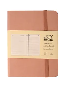 Ежедневник недат. А6 136л "Joy Book" крем-брюле 7Б, иск.кожа, тв.переплет, тонир.форзац, тонир.блок, скругл.углы, ляссе, резинка, карман на задн.форзаце, инд.уп