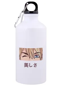 Бутылка с карабином Аниме Глаза (голубые) (металл) (500мл)