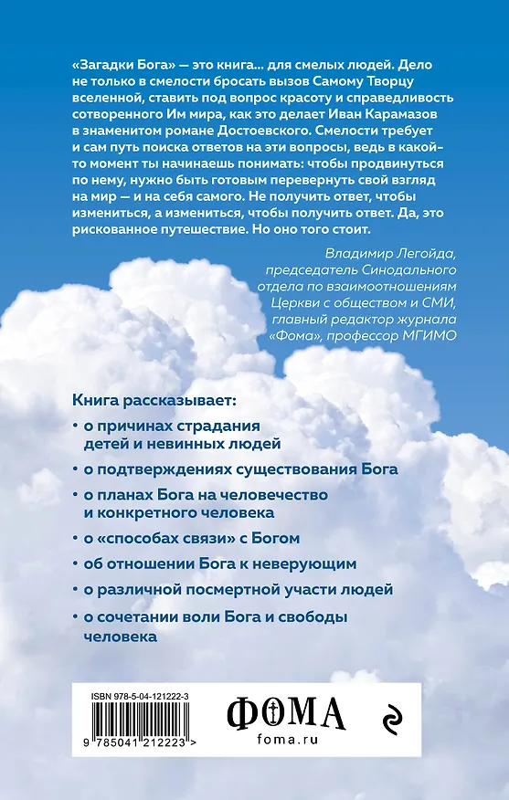 Книга Загадки Бога. Ответы на самые неудобные вопросы о Творце вселенной. Владимир Легойда, Александр Ткаченко, Сергей Худиев и другие (Владимир Легойда) — 2