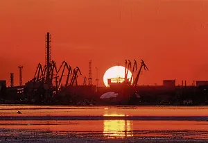 Почтовая открытка "Череповец. Порт"