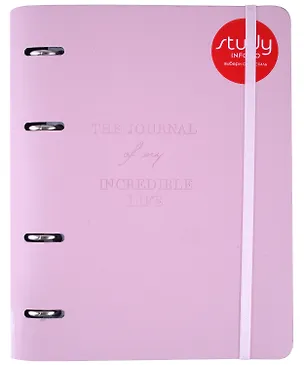 Тетрадь на кольцах в клетку Infolio, Journal, 120 листов, розовая 3031969