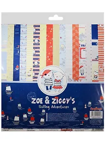 Набор бумаги для скрапбукинга 30,5х30,5 см 190 гр/м, Морские Приключения (8 двустор)