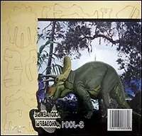 Трицератопс S-J001 (1/120) (Сборная деревянная модель)