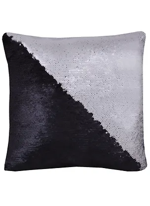 Подушка с пайетками черный металлик (3028) (37х37) 2630095