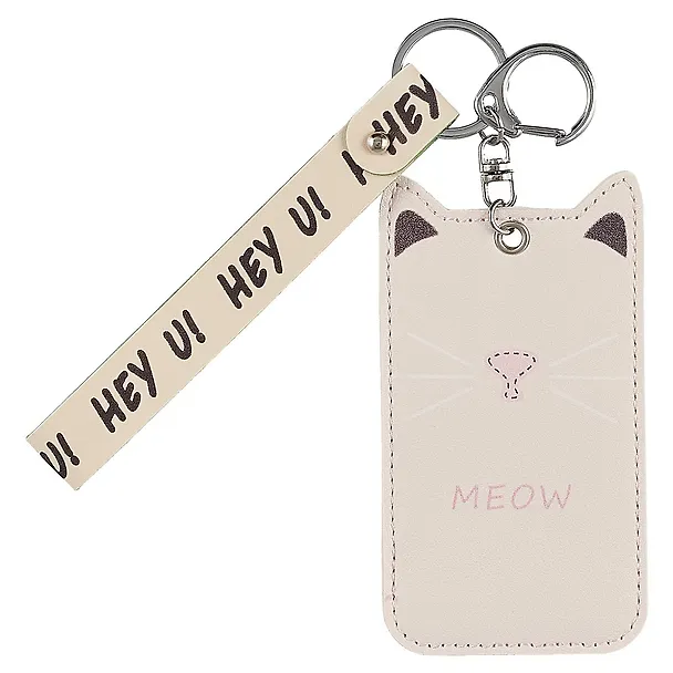 Чехол для карточек с ушками Мордочка котика Meow (PU) (11×7) (12-7260A-5) 2695611 — 1